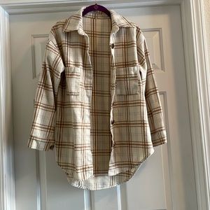 Plaid Shacket Small